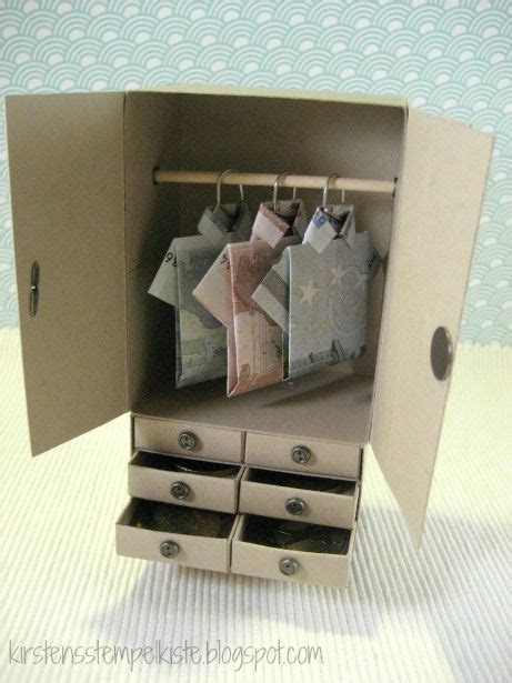 Scheckvorlage als symbolisches geldgeschenk / scheck als geschenk drucken : Kleiderschrank als Geldgeschenk | Geschenke, Diy spardose, Geldgeschenkideen