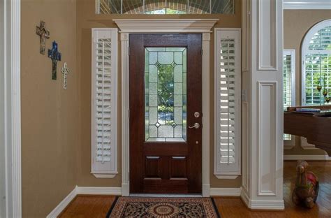 Modern windows are usually glazed or covered in some other transparent or translucent material, a sash set in a frame in the opening. Shutters for Sidelight Windows - Traditional - Entry - by ...