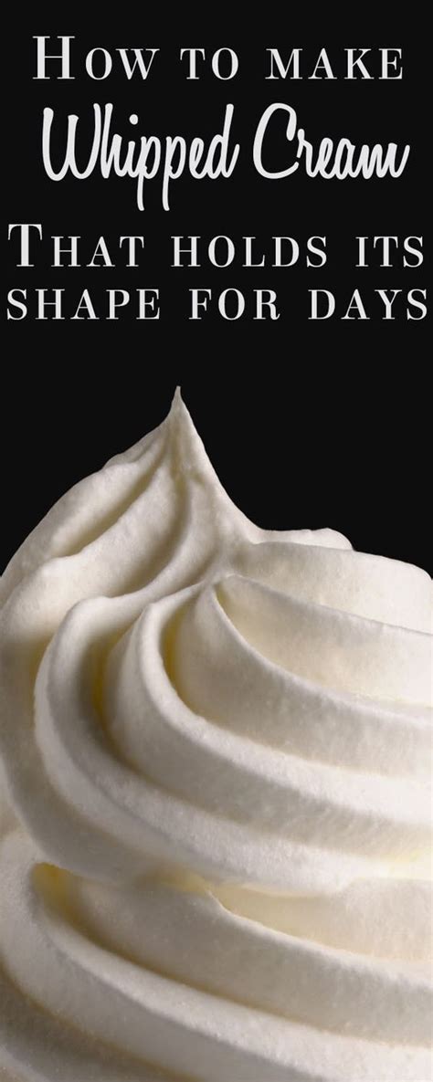 How to make whipped cream. How To Make Stabilized Whipped Cream | Recipe | Recipes with whipping cream, Desserts, Sweetened ...