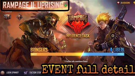 Free fire is the ultimate survival shooter game available on mobile. Rampage 2.0 uprising || Rampage 2 event details || ARS ...