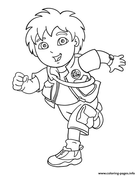 Free printable go diego go coloring pages for kids. Go Diego Go Running Coloring Pages Printable