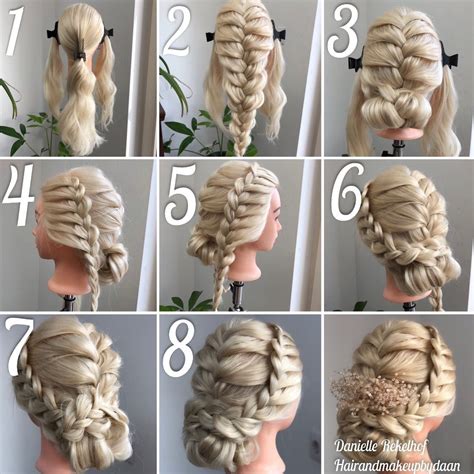 Cool hair ideas for adults and teens, girls. Step by step Braided Updo 💕 #Easyhairstyles | Prom ...