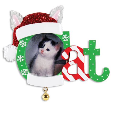 We'll set you up and guide you through the framing process step by step. Christmas Cat Frame Personalized Christmas Ornament DO-IT ...