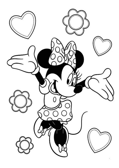 The vibrant pink color of this card is baronial and thus, enchants us deeply. Minnie Mouse Valentine Coloring Pages at GetColorings.com ...