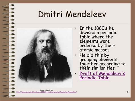 Dmitri mendeleev was a russian chemist born in 1834 at tobolsk in siberia. PPT - The Periodic Table of Elements PowerPoint Presentation, free download - ID:1947883