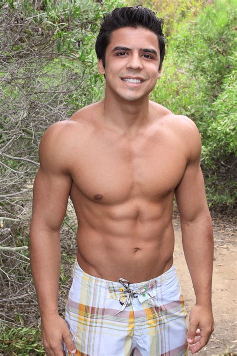 The blond is very handsome, he gets naked, and sitting on the ground, outdoors, begins to punch. Cute latino stud Esteban naked