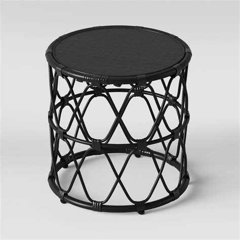 Alisa rattan coffee table with magazine rack rattanwickerhomefurniture color: Jewel Round Coffee & Side Table Set Black - Opalhouse ...