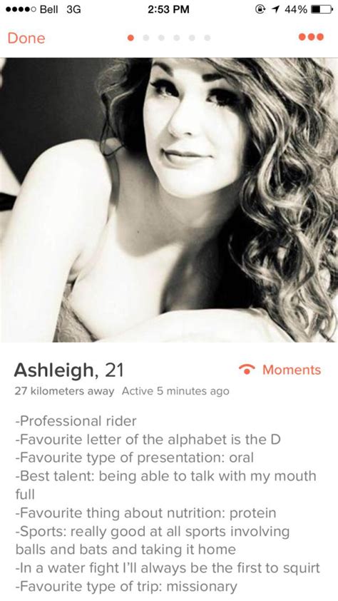 Tinder serves as a great place for predators to prey on underage teens. 33 Tinder Profiles With Tons of Sexual Innuendo You'll ...