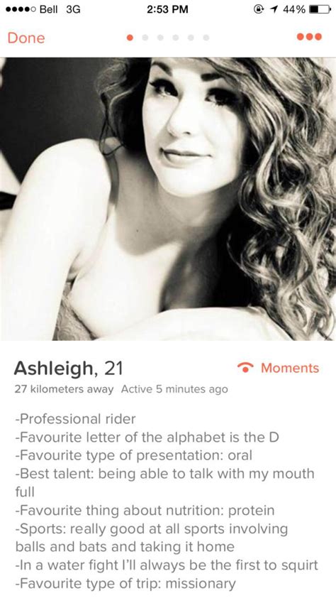 To join tinder you must have a facebook account. 33 Tinder Profiles With Tons of Sexual Innuendo You'll ...