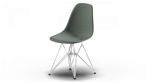 A choice of bases rounds out. Eames Plastic Side Chair DSR Stuhl Vitra-Moosgrau-Chrom ...