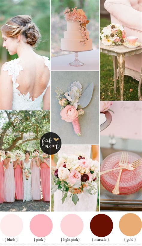 A romantic garden wedding at hotel albuquerque in albuquerque, new mexico with a venue exuding southwestern charm and a color palette of pink, ivory and gold hues, allison anderson and james wenzel's spring wedding w. Blush Pink Marsala Wedding Colour for Garden wedding