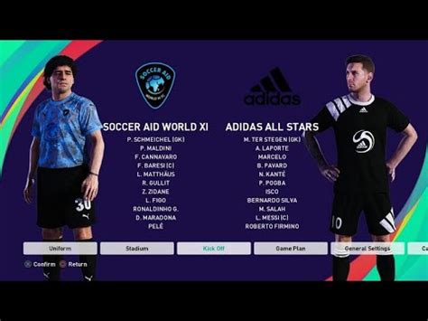 Wayne rooney will lace up his boots for england once more when he takes part in soccer aid 2021 later this year. PES 2021 Soccer Aid World XI and Adidas All Stars Option File - YouTube