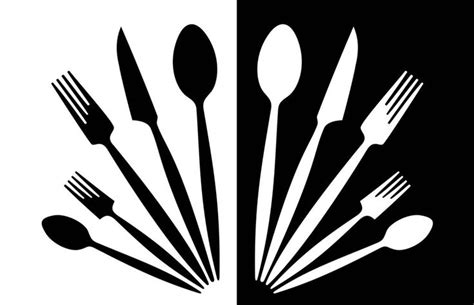 No watermarks will appear on your purchased illustrations. Black & White Kitchen Utensils Vinyl Print | Graphik