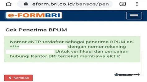 Bagi yang sudah mengusulkan permohonan bantuan bpum, anda tinggal. BUKA Eform BRI Cek Penerima BPUM Tahap 2 Akhir Tahun Login ...