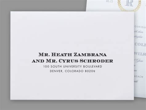 How to write an address on an envelope. Addressing Wedding Invitations to Same-sex Couples