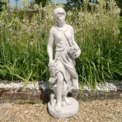 Four Seasons Maiden Collection 84cm White Stone Garden Statues