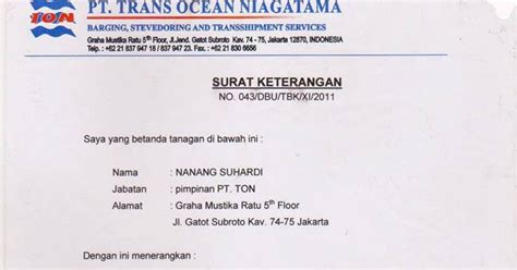 Santri siap guna daarut tauhiid bandung gegerkalong girang no. Contoh Surat Permohonan Off Dari Kapal - Berbagi Contoh Surat