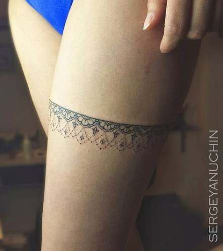 Thigh garter tattoos for girls. Pin by Jenny Johnson (Rasmussen) on Tattoo Inspiration ...