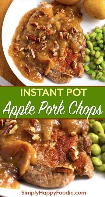 We love instant pot pork recipes! Instant Pot Autumn Apple Pork Chops are rich and warm ...