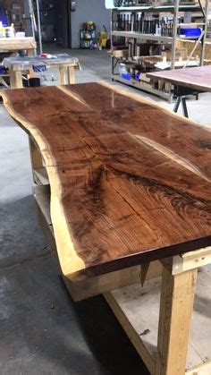 It sounded like a fun challenge, so i said yes. My Blue Oak slab table. The tree died on my property ...