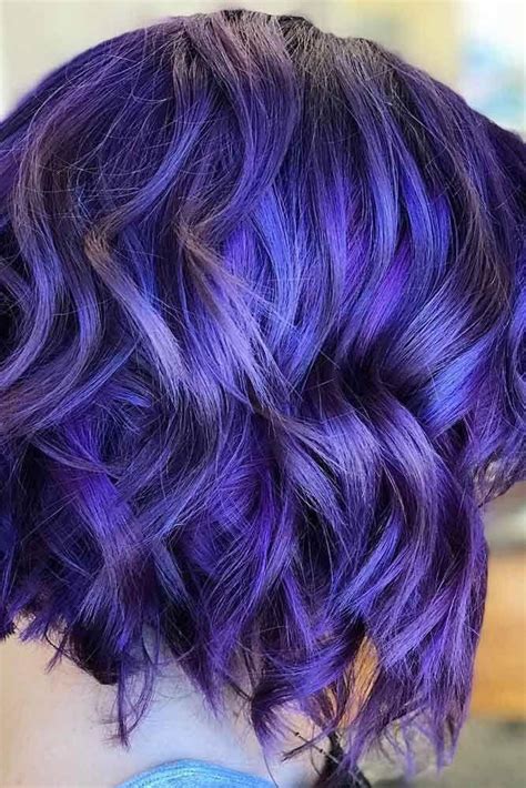 We are proud of our team, wonderful people who do outstanding work and truly love what they do. Blue Velvet And Purple Wavy Bob #hairstylecolorblueshades ...