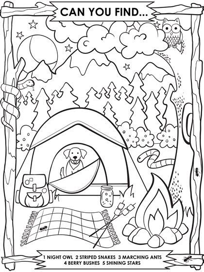 See more ideas about coloring pages, fall coloring pages, crayola coloring pages. Camping Search and Find Coloring Page | crayola.com (With ...