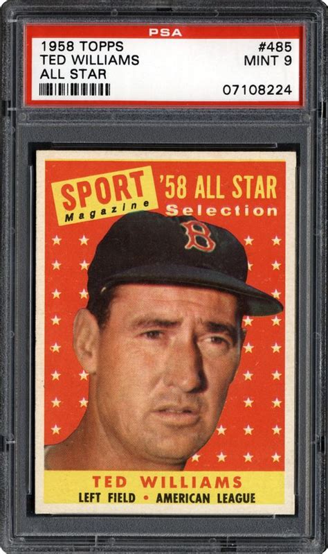 Check spelling or type a new query. 1958 Topps Ted Williams (All Star) | PSA CardFacts™