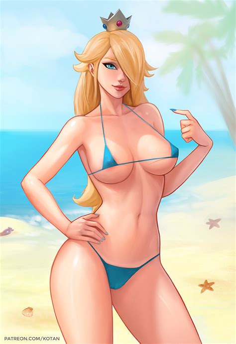 Rule 34 - bikini blonde hair blue eyes breasts clothing.