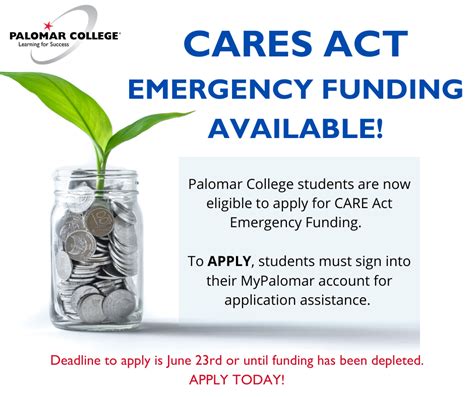 Six weeks after congress passed its massive coronavirus relief bill, the money has been slow to reach students and won't be enough to help all those who could use it, experts say. CARES Act Emergency Funding - Palomar College Camp Pendleton