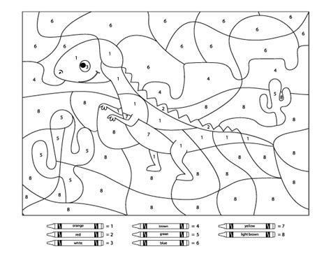 Browse and print these coloring pages to help kids practice skills like number kids love to color by numbers and we've got a bunch for you to choose from. Dinosaur Color By Number Printables