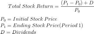 How to make a query for calculating the percentage. Total Stock Return - Formula (with Calculator)