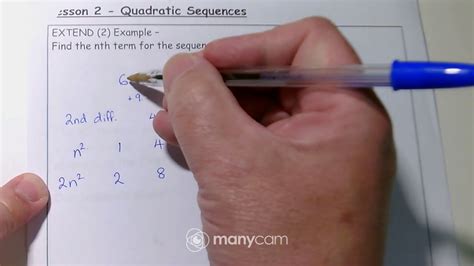 Carefully watching the above procedure Nth term of quadratic sequence - YouTube