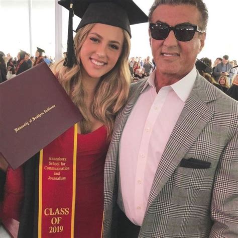 20 sylvester stallone's famous hollywood family. Sylvester Stallone Celebrates Daughter Sophia's Graduation ...