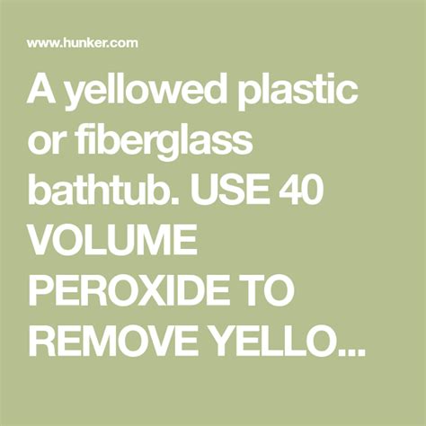 Wear your safety glasses and. How to Remove Yellowing From Plastic Bathtubs | Plastic ...