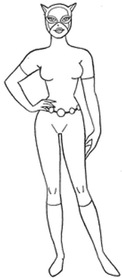 Download Catwoman coloring pictures for kids | Superhero coloring ...