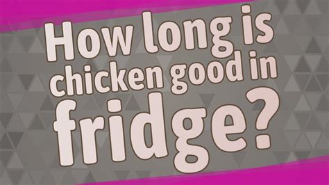 You can also freeze chicken that's already been cooked, but they won't last quite as long as uncooked. How long is chicken good in fridge? - YouTube