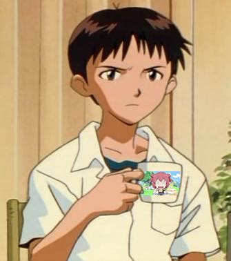 Liddat how to claim political asylum in the land of the free?! Shinji Holding an Akari | Shinji Holding a Mug | Know Your ...