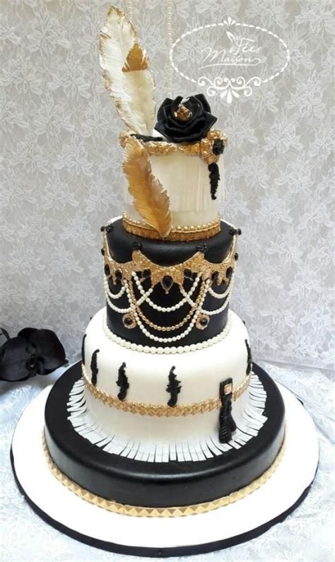 20 deliciously decadent art deco wedding cakes chic. A GATSBY wedding cake and an assortment of shortbreads for ...