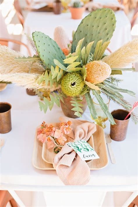 There is a species of plant called euphorbia which o. 15 Cactus Wedding Ideas That You'll Get Stuck On | Table ...