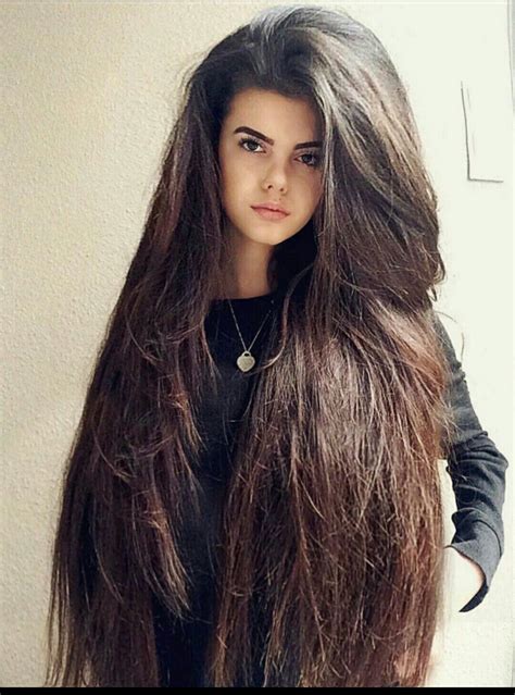 Hairstyles for long hair that's straight are absolutely gorgeous when worn sleek and healthy. Whoah! Full body brunette straight hair. Absolutely ...