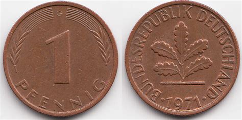 Dass die römischen zahlen so lange verwendet wurden, hat einen simplen grund: BRD 1 Pfennig 1971 G Stahl/kupferplattiert vorzüglich ...