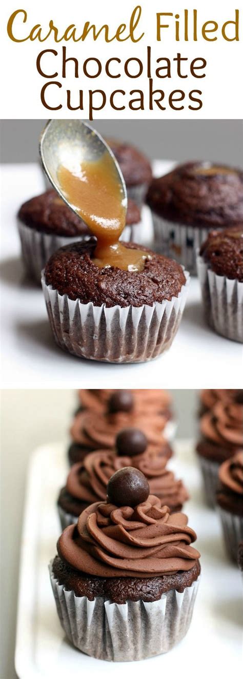 Allow frosting to set, about 20 minutes. Caramel Filled Chocolate Cupcakes | Recipe | Chocolate ...