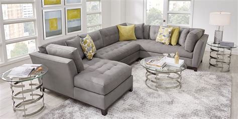 Alibaba.com offers 967 microfiber chaise sofa products. Cindy Crawford Home Metropolis Way Steel Microfiber 3 Pc ...