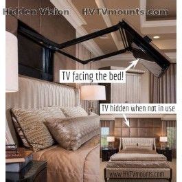 These units are versatile and easy to install tv mounts that can uniquely hide your television. Wall TV Mount Products - Hidden Vision | Tv bed frame, Tv ...