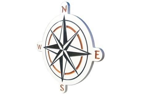 Simple and easy to mount. Compass Rose Wall Plaque