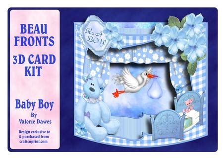 I saw this card on pinterest and i wanted to try and recreate it: Beau Fronts 3D Card Kit - Baby Boy - CUP203891_203 ...