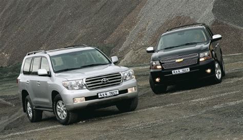 Videos of chevrolet tahoe and toyota land cruiser. Chevrolet Tahoe 5.3 V8 2008 vs. Toyota Land Cruiser 200 4.7 V8 2008