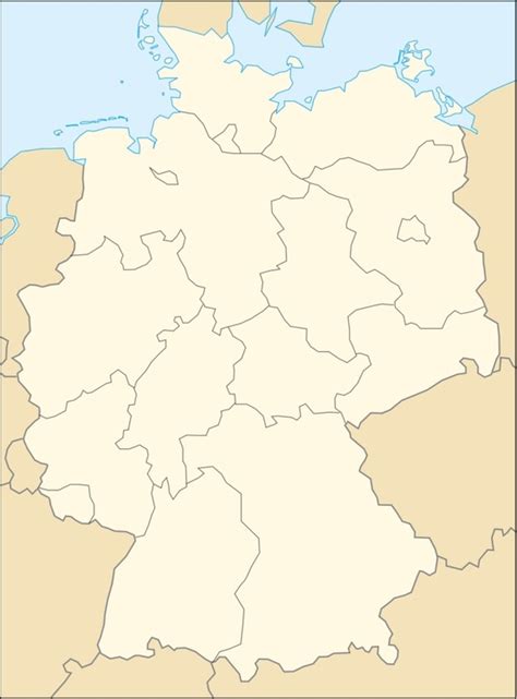 Duitsland is een federatieve staat die is onderverdeeld in 16 deelstaten, die in het duits bundesländer heten. Afbeelding - prent Duitsland - Afb 16834