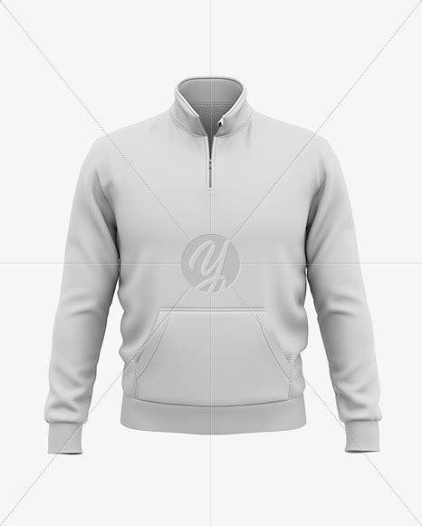 Our website uses images, trademarks and names of third party products which are the property of their respective owners. Three Quarter Zipped Sweatshirt Mockup - Front View Of ...