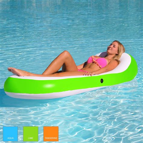 Intex sit n float inflatable lounge, 60″ x 39″. Designer Series Chaise Lounge | Pool lounge, Pool ...